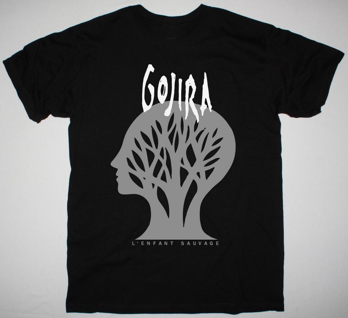 GOJIRA Band L ENFANT SAUVAGE Cotton Black T Shirt S-5XL For Men TU370 S