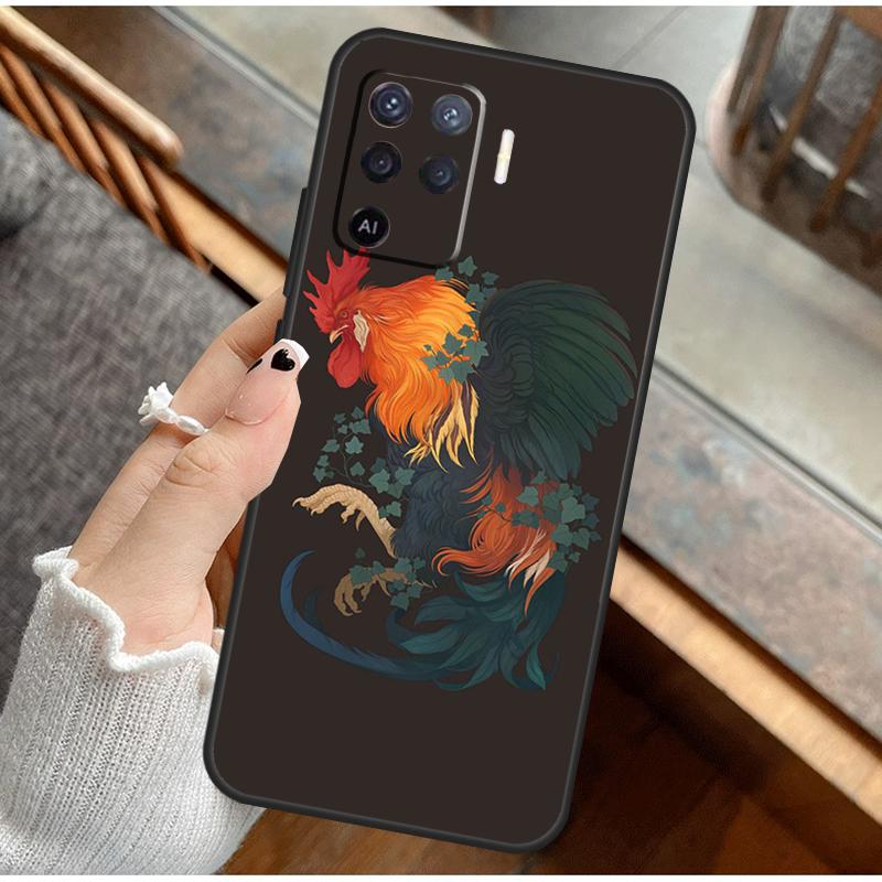 

Cock Rooster Chicken Phone Case For Oppo A74 A94 A54 A15 A18 A38 A58 A78 A98 A40 A60 A80 A16 A76 A96 A57S A17 A77 OPPO A60 4G