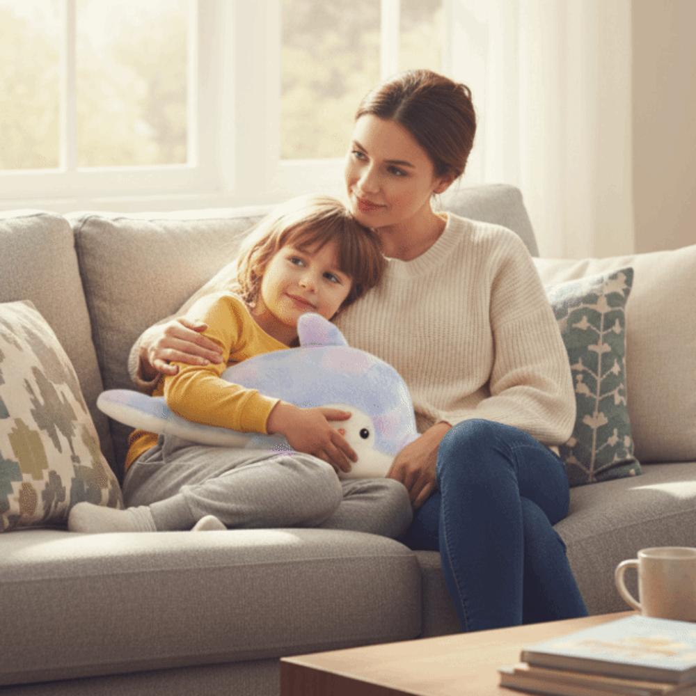 Soft Colorful Dolphin Plush Doll Cartoon Animal Plush Pillow Kids Birthday Christmas