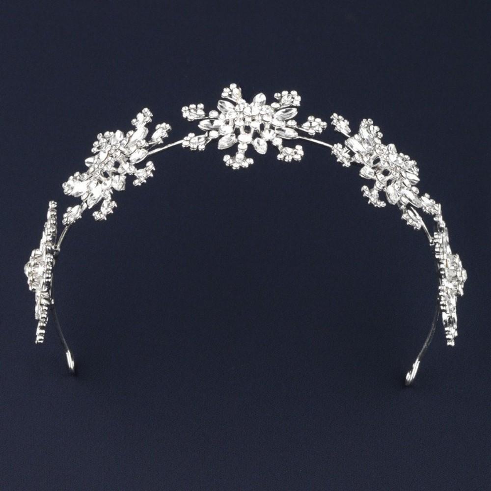 Luxury Floral Bridal Tiaras Sparkling Pageant Diadem Headband Stage Performances