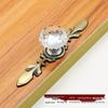 Transparent Black Crystal Pull Handle for Cabinets and Wardrobes - European Modern Design, Solid and Thickened.