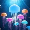3D Bionic Jellyfish Night Lights RGB Gradient Cute Bedside Lamp Intelligent Voice Control Ambient Sensing Lights Table Lamp