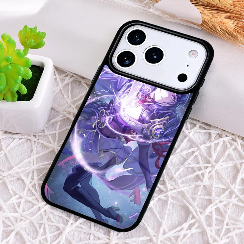 Genshin Impact Raiden Shogun Phone Case for iPhone 17 Air 16 15 11 12 14 13 Pro Max Shockproof Cover