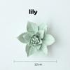 Modern Ceramic Lily Flower Wall Hanging Crafts Home Livingroom TV Background Wall Mural Decoration Hotel Store Wall Ornaments