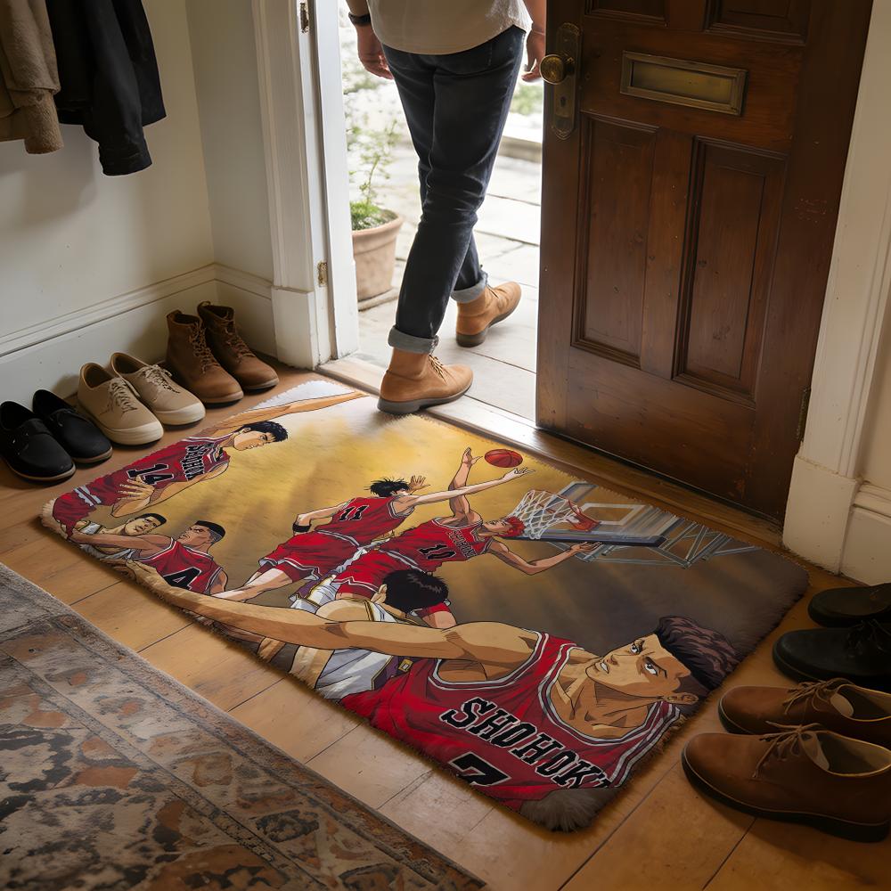Classic Anime THE FIRST SLAM DUNKS Floor Mat Soft Flannel Absorbent Mat Non-Slip Rug Home Bedroom Bathroom