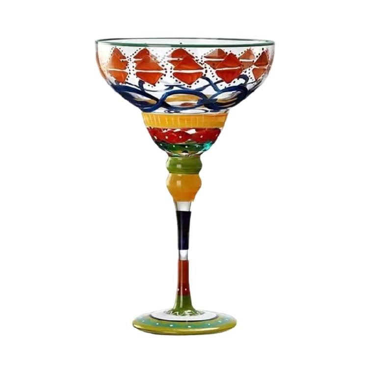 

Margarita Glass Mexicans Hand Painted Glasses for Martinis, Wine, Champagne Glasses Cocktail Drinkware for Party Decors