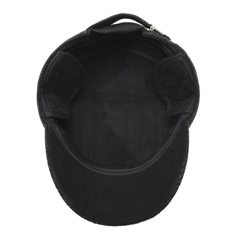 Winter Men'S Hats Middle-Aged And Elderly Men'S Ear Caps Outdoor Thickened Flat-Top Hats Grandpa Hats Dad Hats Peaked Caps