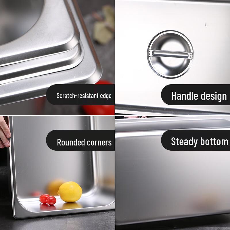 LIJIA FITMENT LJ304 Stainless Steel GN Food Pan with Lid