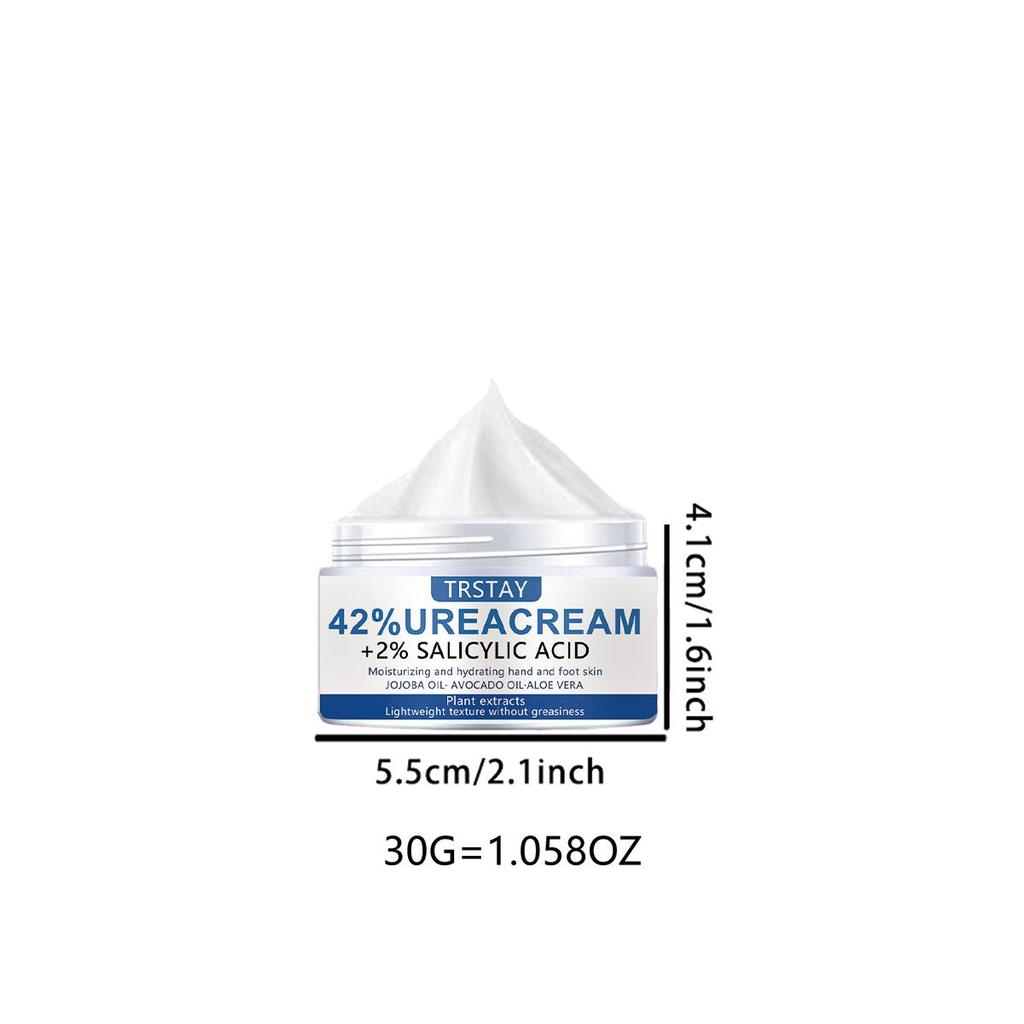 Salisylsyre urea fotfuktighetskrem lysner opp hudtonen, fukter, letter matthet og strammer opp huden