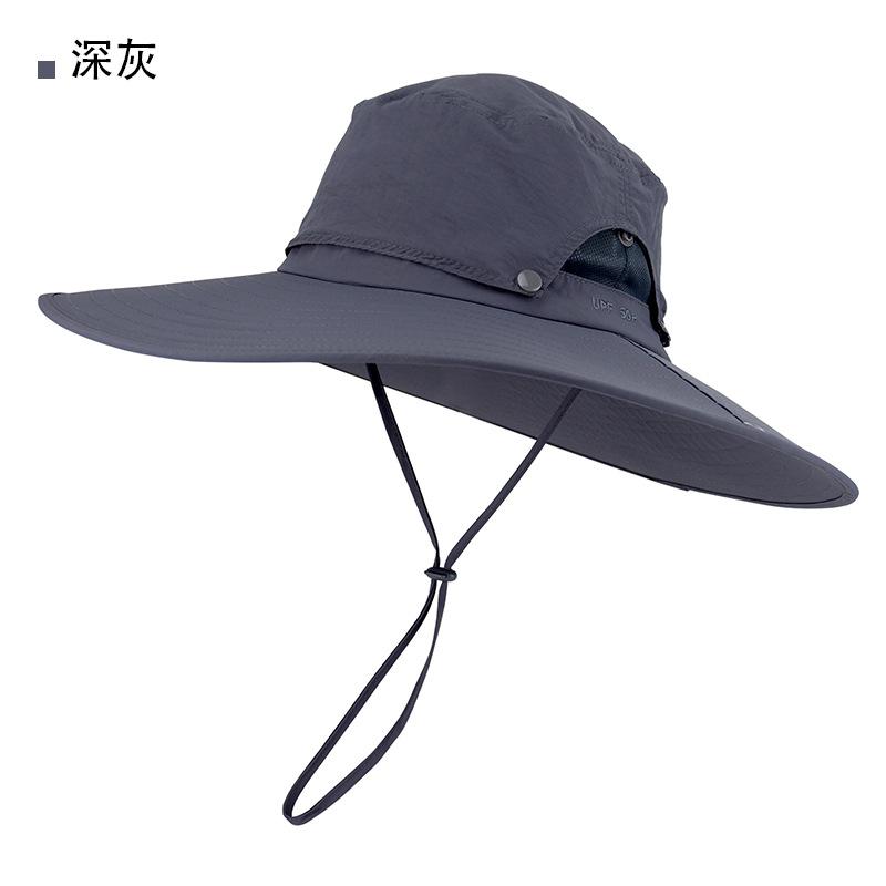 Summer removable big eaves bucket hat men's UV protection sun protection hat outdoor mountaineering fishing sun hat women