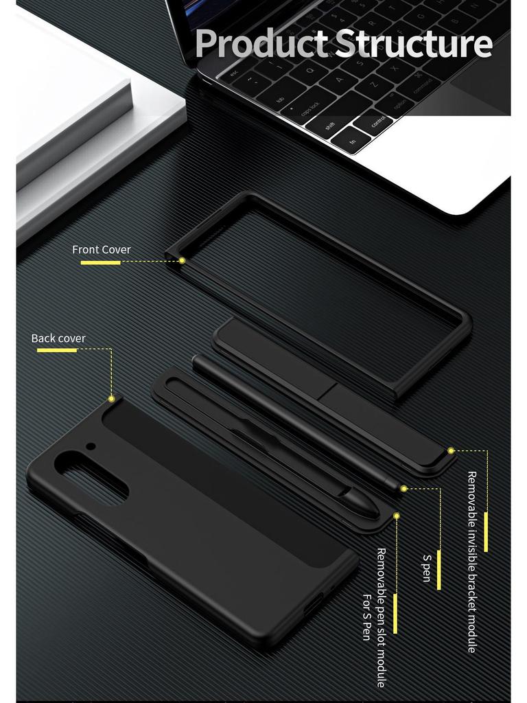Samsung Z Fold Series Multi-Gen Phone Case: 2-in-1 Stand & Pen Slot with Anti-Drop Protection