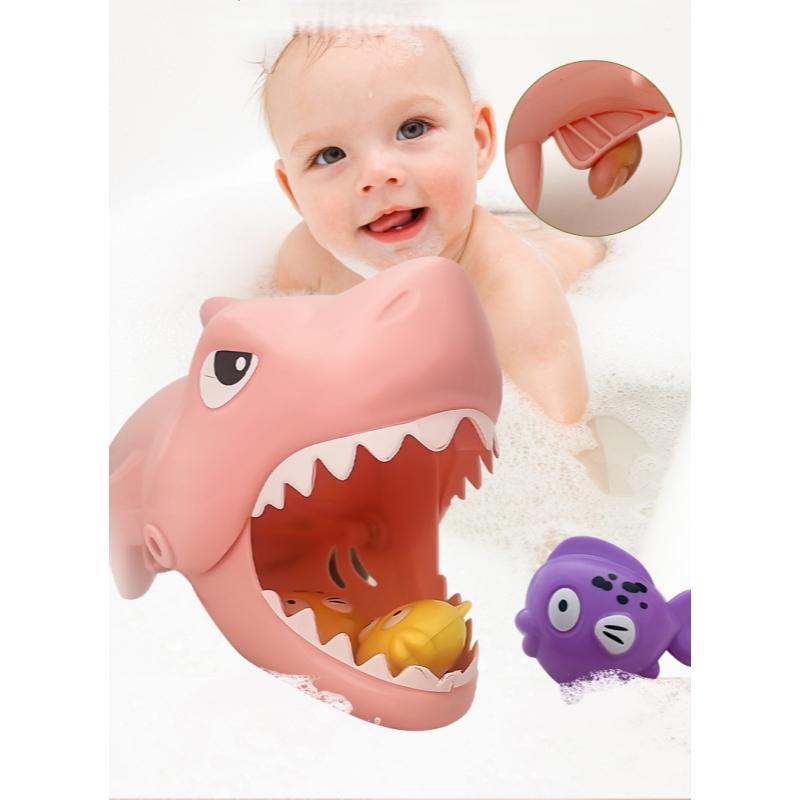5Pcs Big Shark Eats Small Fish Water Play Toy Interactive Bath Fun Feeding Toys Bath Water Play Set Ideal Gift For Children