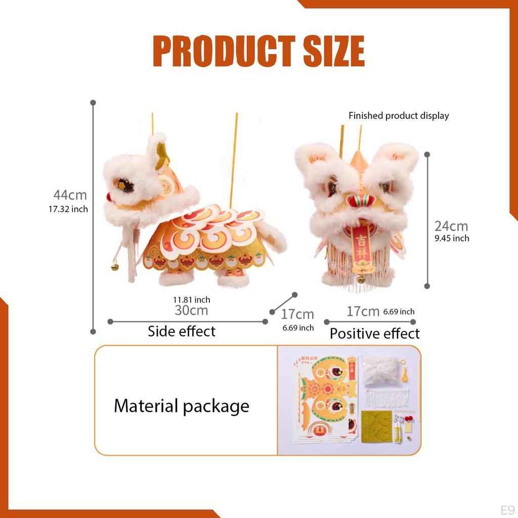 Lion Dance Lantern DIY Kit for Family Activity Props Lunar Year Festival