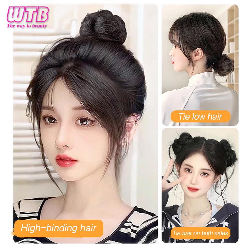 Ønskes kjøpt Syntetisk hår Selvviklende Hårbunt Kulehode Parykk Alt-i-ett Blomsterknopp Hårknute Hårpose Luftig Naturlig Hårvolum