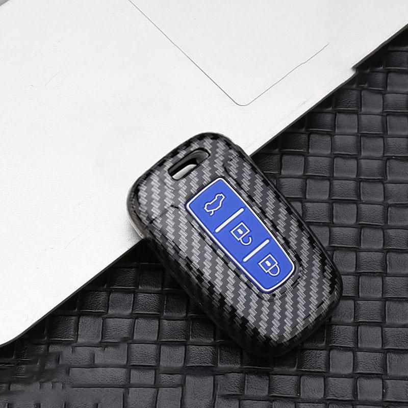 Carbon Car Remote Key Case Cover For Kia Cadenza K7 Carens Borrego Optima Picanto Morning Proceed Shuma Mohave Opirus 2009-2014