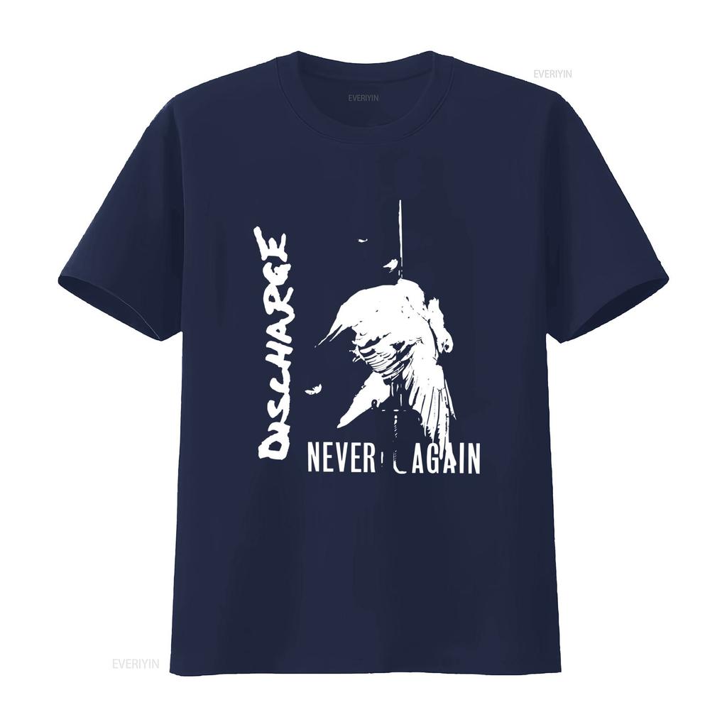 Discharge Never Again Hardcore Punk D Beat Anti Cimex T Shirt Vintage Washed Designer Clothes Streetwear Comfortable Slightly