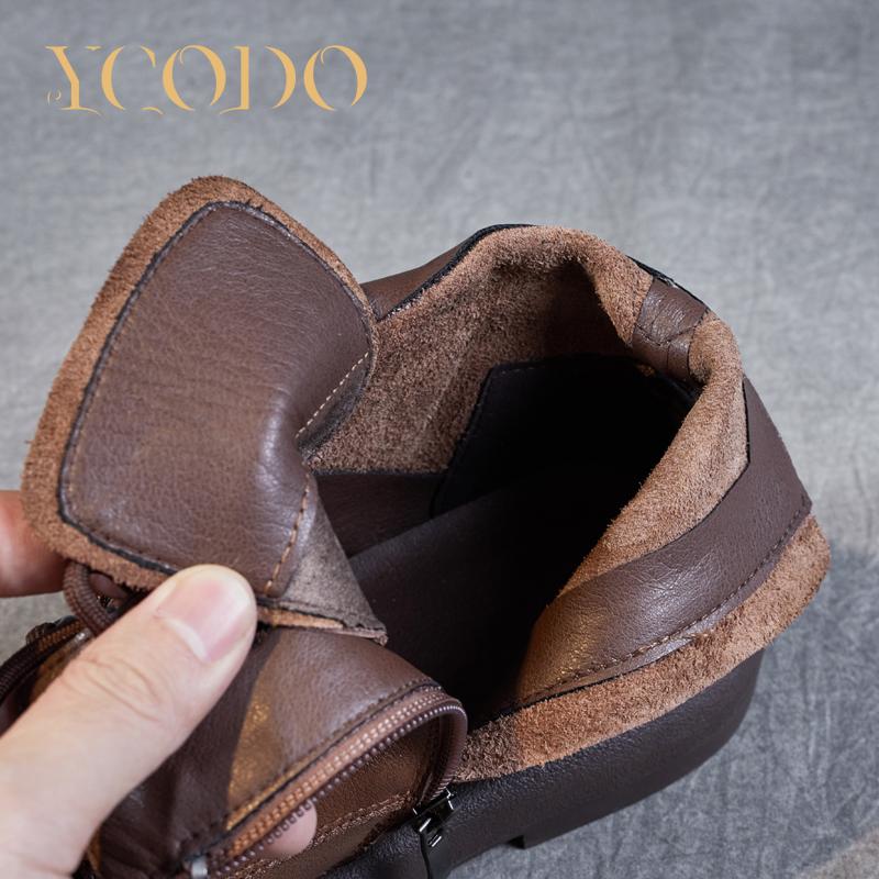 Bequeme Marton-Stiefel aus Naturleder für Damen im Herbst und Winter, lässiger Stil für Mädchen und Studenten