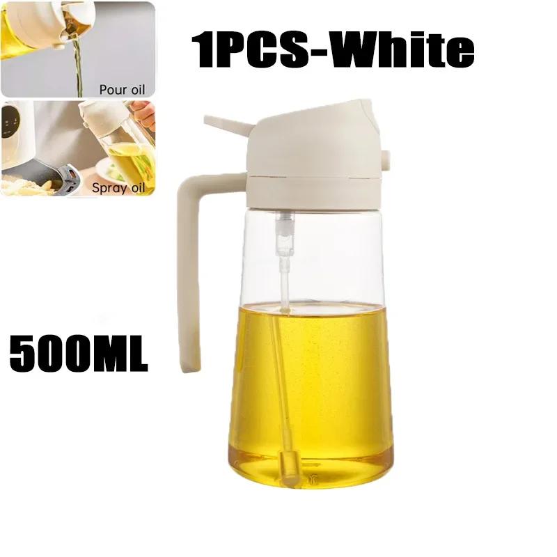 2 In 1 Kitchen Oils Sprayer Olive Oil Spray Plastic Bottle Vinegar Dispenser Kitchen Oil Diffuser Accessories Camping Baking Pic