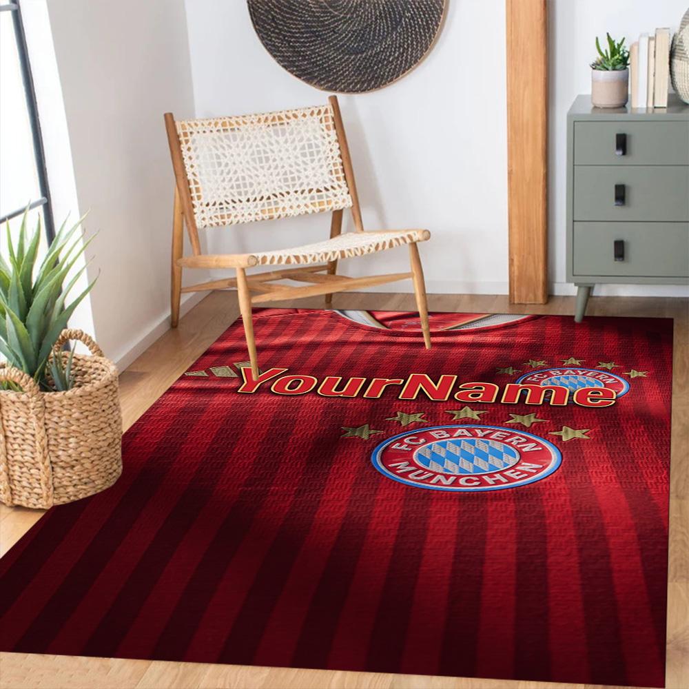 Fc Bayern München Customize your name rug, office chair cushion, home bedroom living room gift.