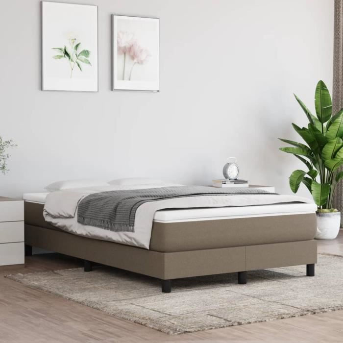 347758 vidaXL Pocket Spring Bed Mattress Taupe 120x200 Cm Thickness 20 Cm Fabric