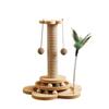 Hemp Rope Cat Climbing Frame: No-Crumb Scratching Board & Self-Entertaining Toy with Claw Column.
