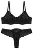 Maeau Bra Beautiful Sexy Lace Embroidered Floral No Sexy Size L See-Through Set, Breasts, Lingerie, Women's Bra, T-Back Panties, Print, Pads, Thin,