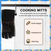 FTS Extrem Hitzebeständige & Feuerfeste Handschuhe Leder Mit Nähten, Fäustlinge Perfekt Für Kamin, Ofen, Grill, Schweißen, BBQ, MIG, Topf H