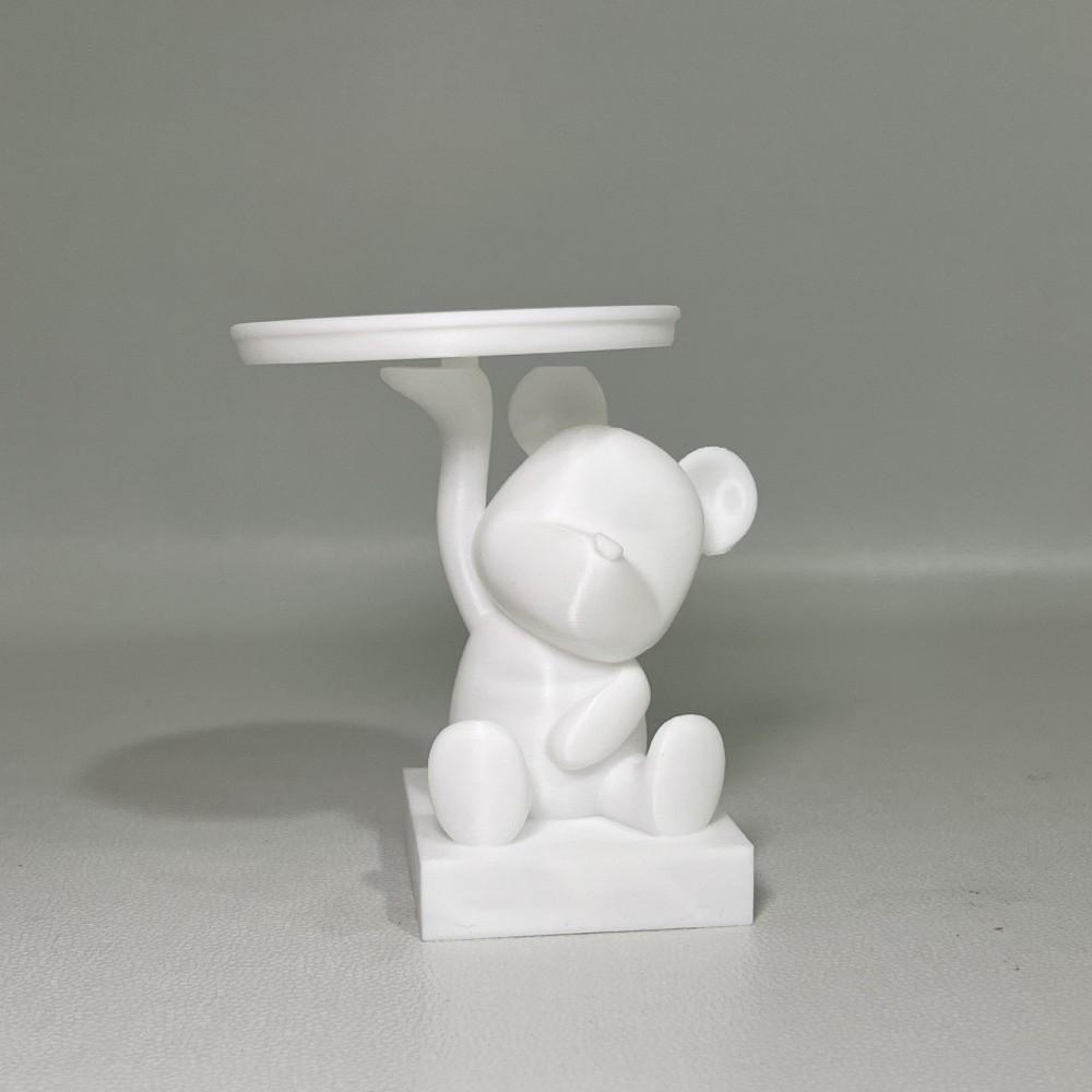 Fashion Funny Bear Storage Tray Creative Multi-functional 3D Printing Ornaments Decorations Desktop Accessory Office