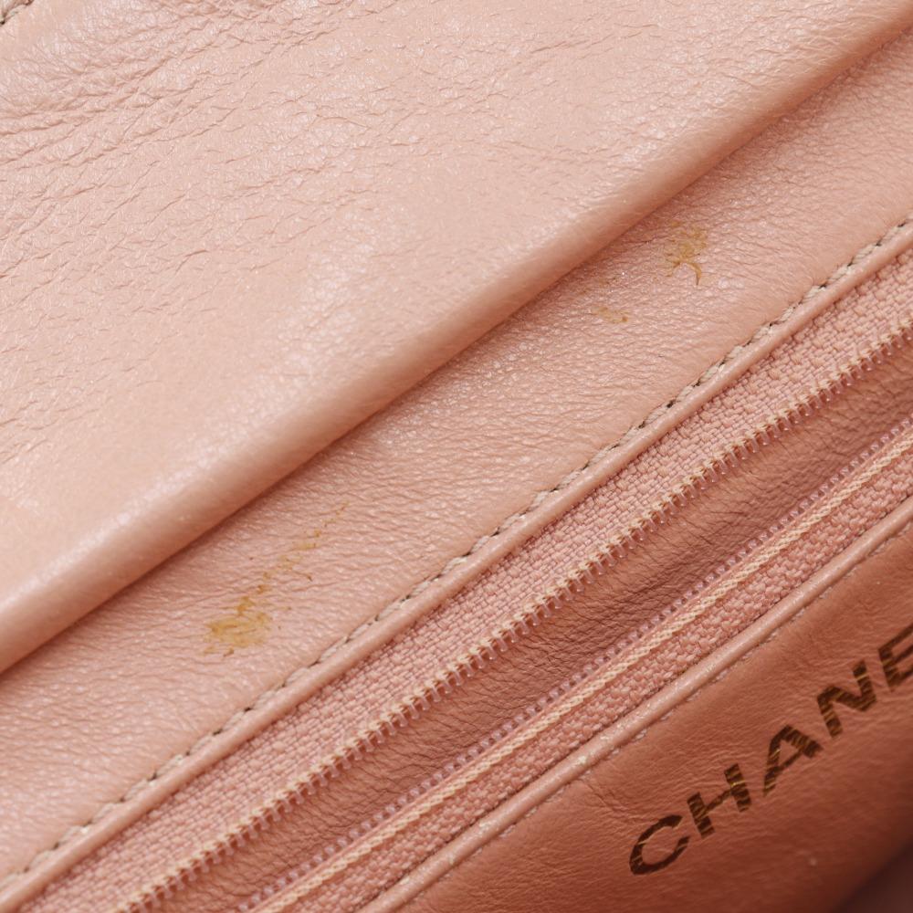 Chanel Matelasse COCO Mark Tote Bag A15688 Chain Tote Pink Caviar Skin Women Used