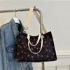 Lovely Cherry Print Women's Shoulder Bag Large Capacity Ladies Multi-pocket Tote Crossbody Bags Casual Nyl Female Handbags
