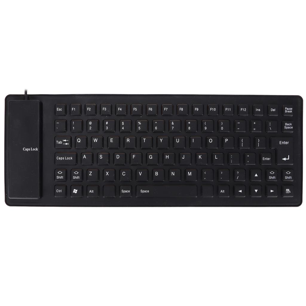 Silicone Keyboard Fully Sealed Design Lightweight Portable Silent Soft Comfortable USB Wired Silicone Keyboard for