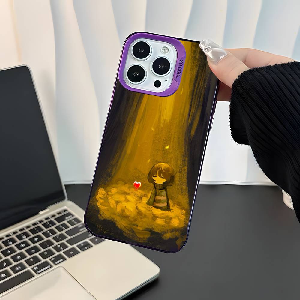 Game U-Undertale-es Phone Case For iPhone 17,16,15,14,13,12,11,Mini,Pro,E,SE4,XS,MAX Purple Candy Matte Cover