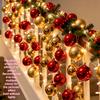 43 Pcs Red Gold Mixed Smooth Christmas Ornament Balls with Gold Hanging Strings for Trees Wreaths Windows and Party Decor