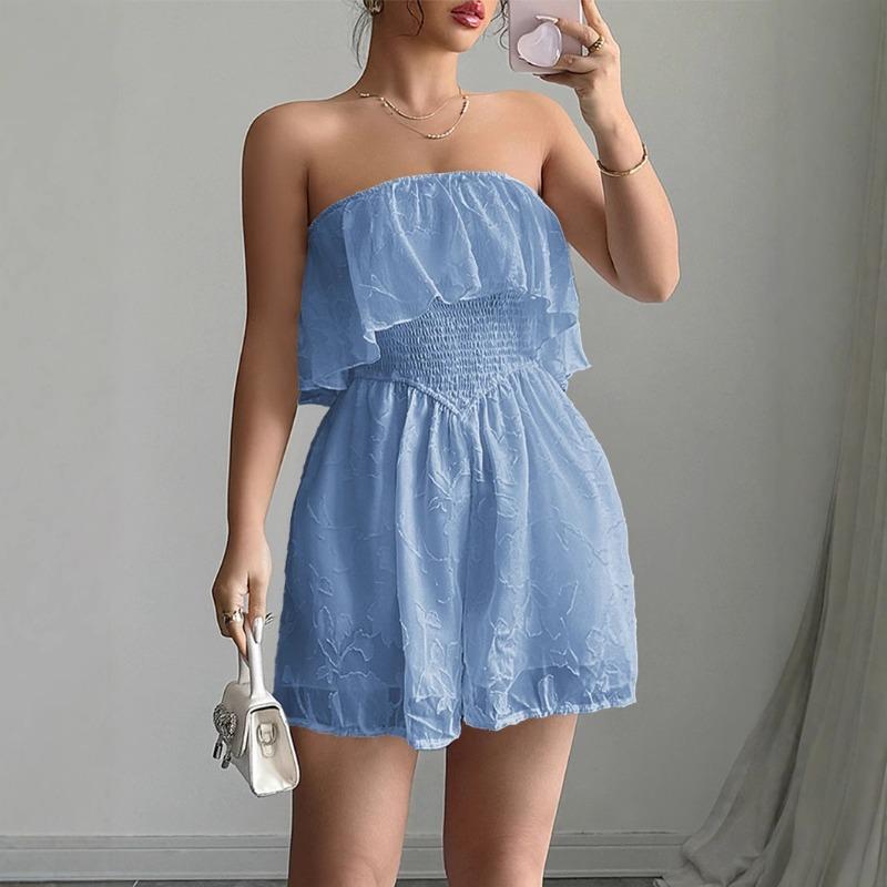 Elegant and Refined Style Strapless Jumpsuit Women's Spring and Summer