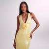 Women's V Neck Sleeveless Maxi Dress Slim Fit Mid Rise Sexy Solid Sequin Mermaid Evening Gown