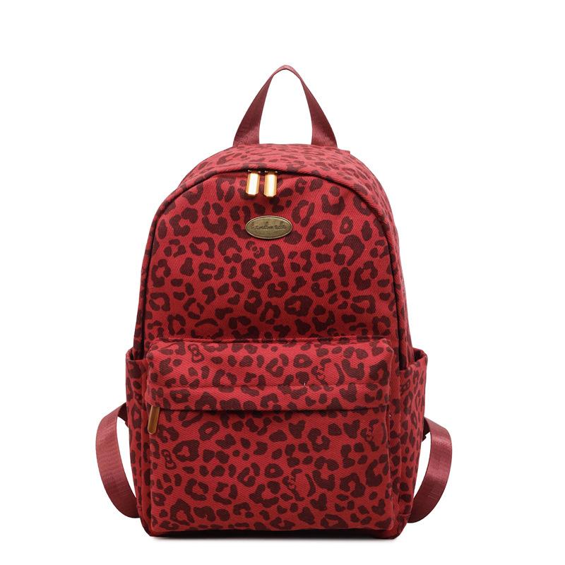 Little Leopard Print New Backpack Versatile Leisure Travel Backpack Fashionable Women's Schoolbag Casual Simple