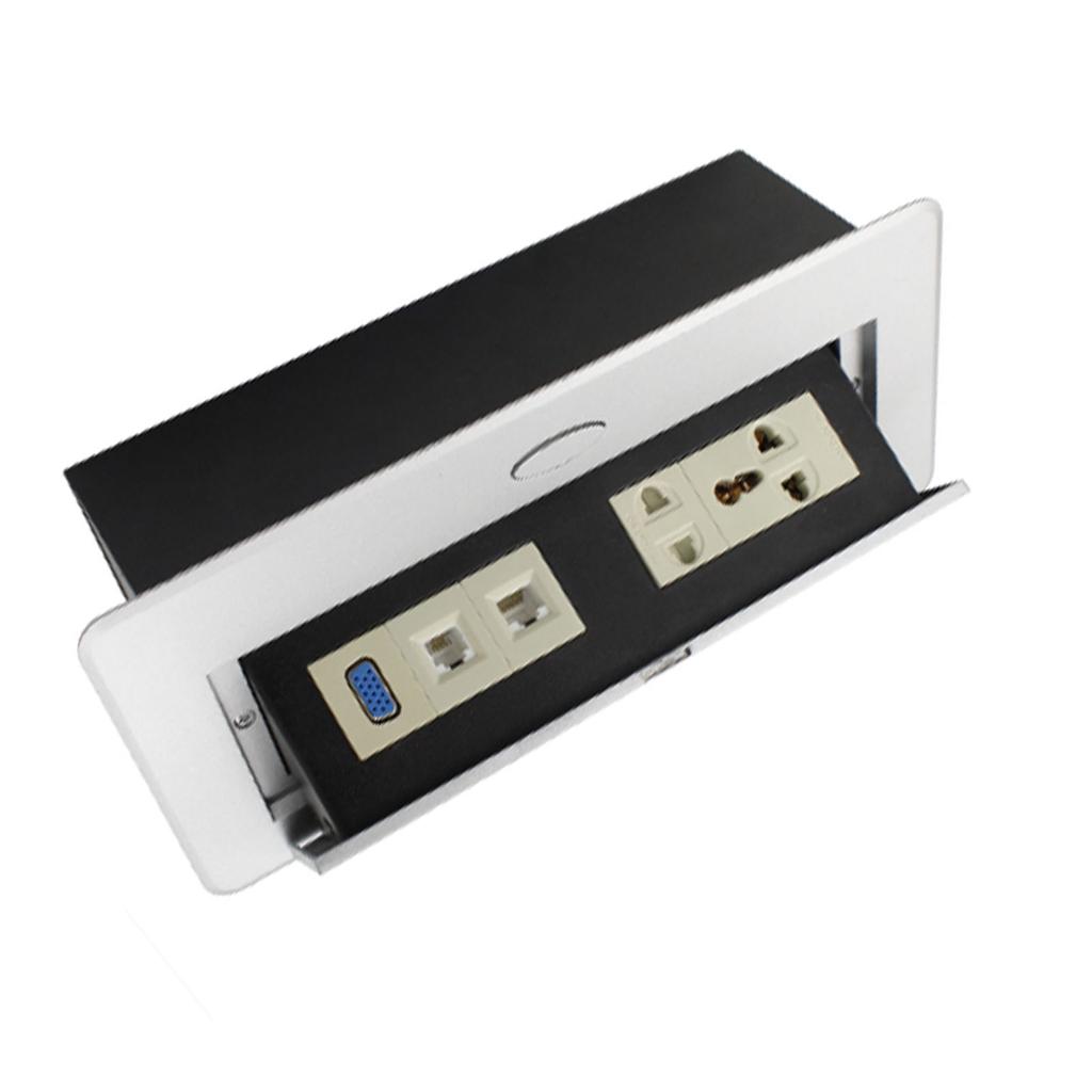 Priză de alimentare încorporată, multifuncțională, încastrată, tip popup, pentru cumpărături