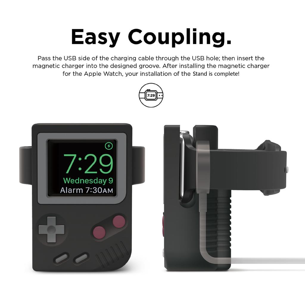 Silicone Holder For iWatch Charger Stand For Apple Watch 8 7 6 5 4 3 SE 45MM Charging Dock Desktop Retro Game Console Design