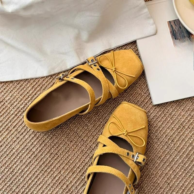 New Ballet Single Shoes for Women with A Crossover Strap and Versatile Style