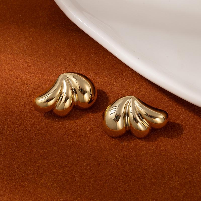 Exaggerated Floral Petal Earrings: Multi-layered Niche Design with a European & American Style
