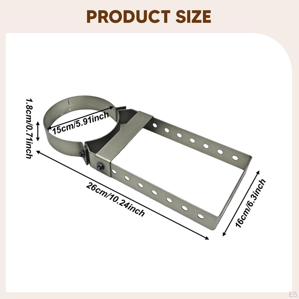 Chimney Pipe Bracket Holder Adjustable Accessories Household Heat Resistant Portable