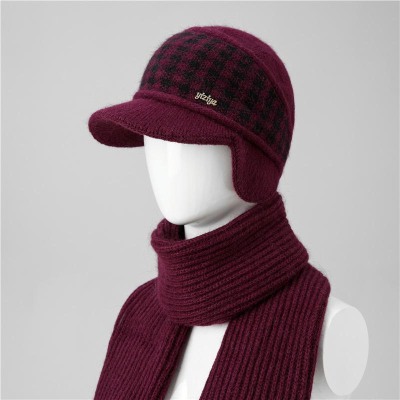 Hat Women's Autumn and Winter Fleece Thick Warm Ear Protector Wool Hat Cold-proof Cotton Hat