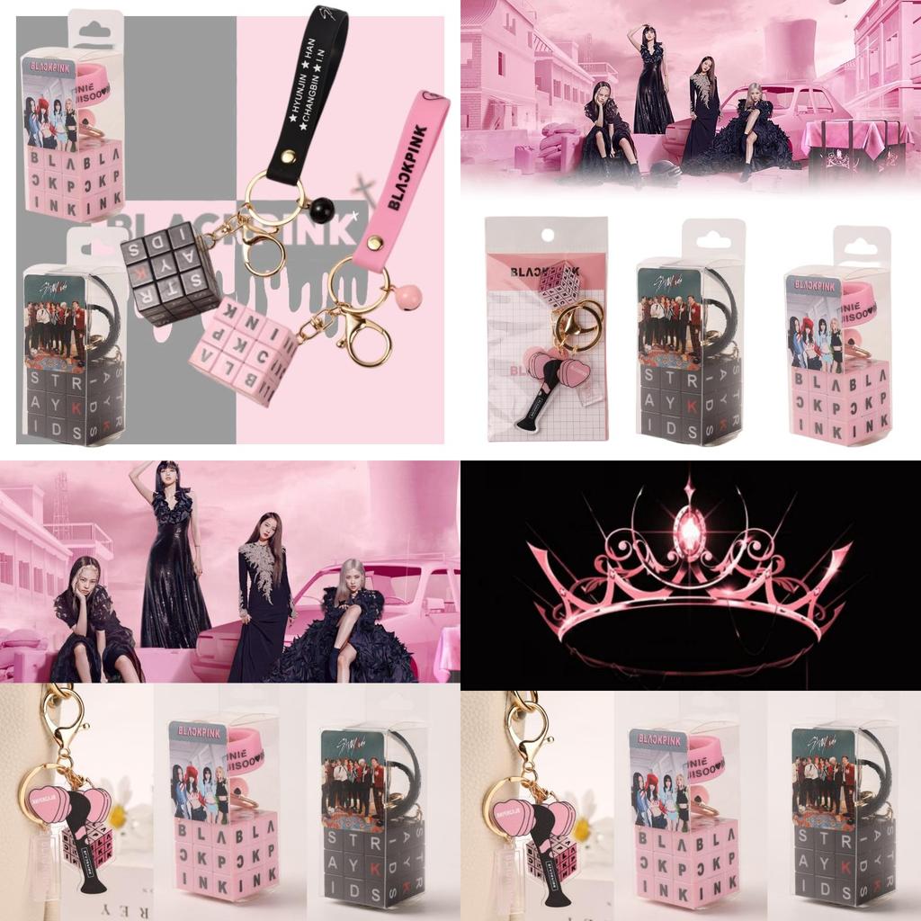 Einzigartiger Blackpink Plastik Schlüsselanhänger Würfel Glöckchen Anhänger Tolles Geschenk für Fans!