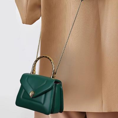 This Is A Fashionable and Versatile Snake-head Hand-held Crossbody Bag