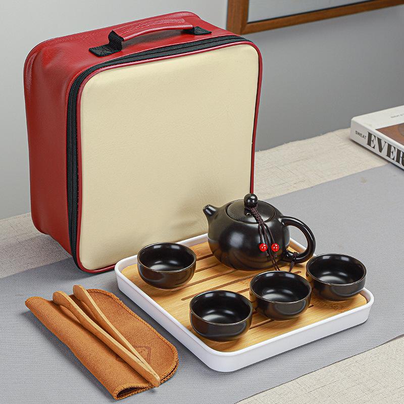 Dingyao Outdoor Tragbares Kung Fu Tee-Set Reise-Set Keramik Komplettset Geschenke