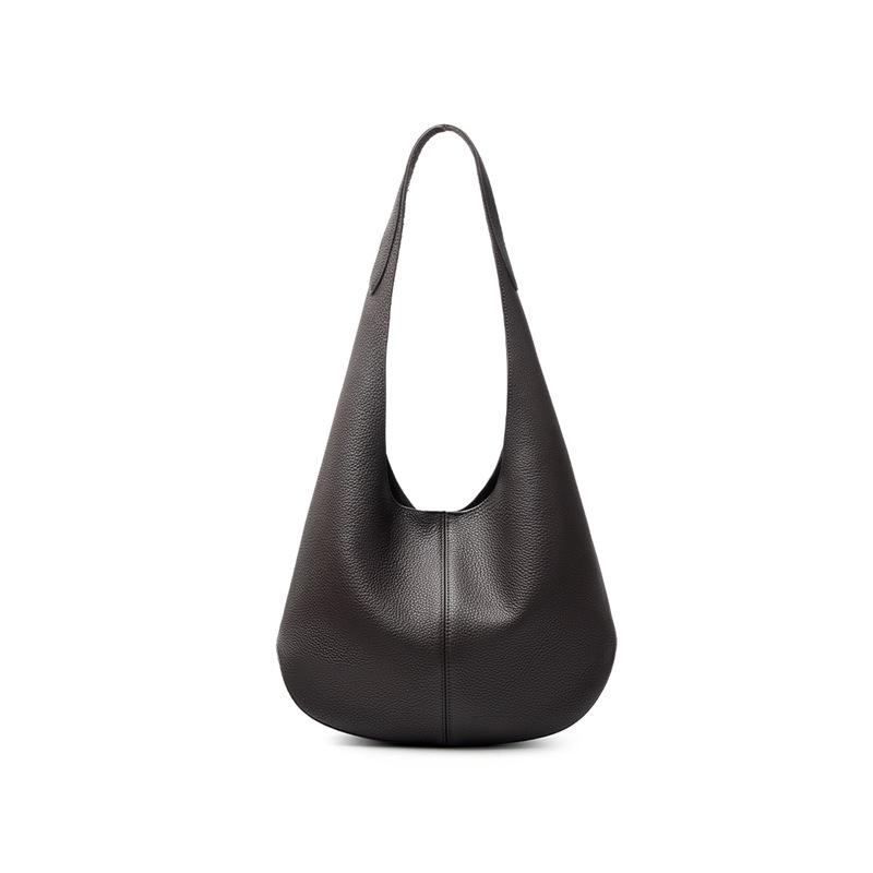 Shoulder bag women's armpit red versatile fashion first layer cowhide commuting sense large capacity women's tote bag