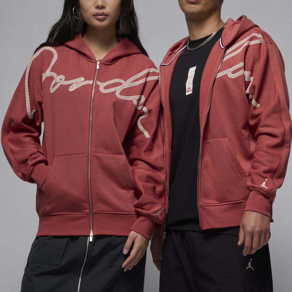 Jordan FW24 Comfortable Simple Fleece Lined Warm Hooded Jacket Men Jackets Red HF9296691