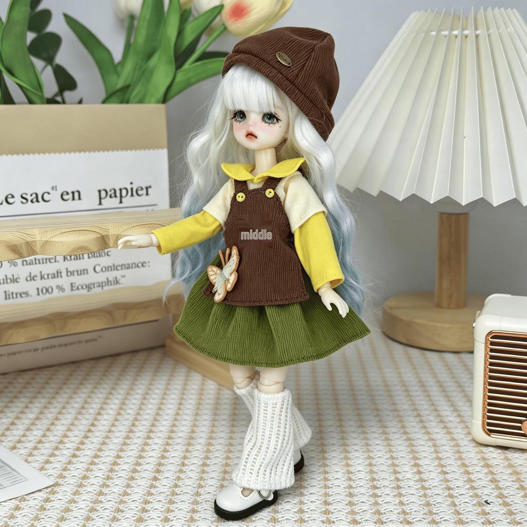 30cm 1/6 BJD Multi-Jointed Doll with Cute Clothes Set