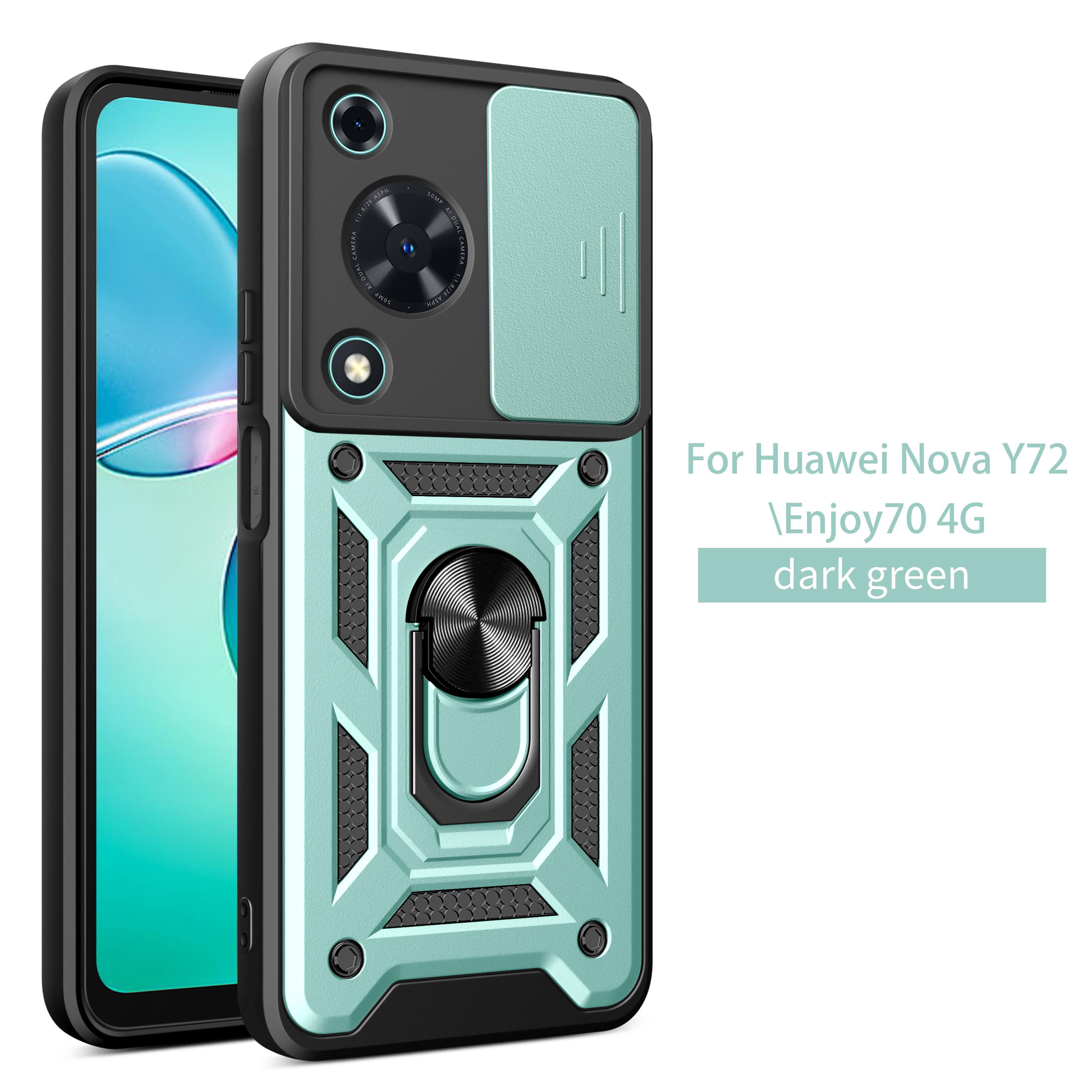 

For Huawei nova Y72 Case Huawei nova Y72s Cover Nova Y72 Magnetic Ring Holder Armor Phone Case Slide Camera Protect Back Cover Huawei nova Y72