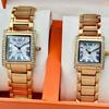 Square Waterproof Couple Quartz Watch - Fashionable for Men and Women